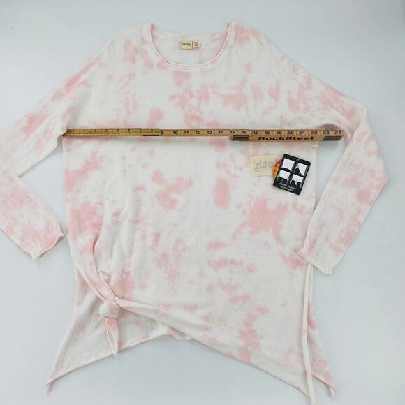 NWT Cloth By Design Oversized Sweater Pink White Tie-Dye Lightweight Size Small - Picture 10 of 12